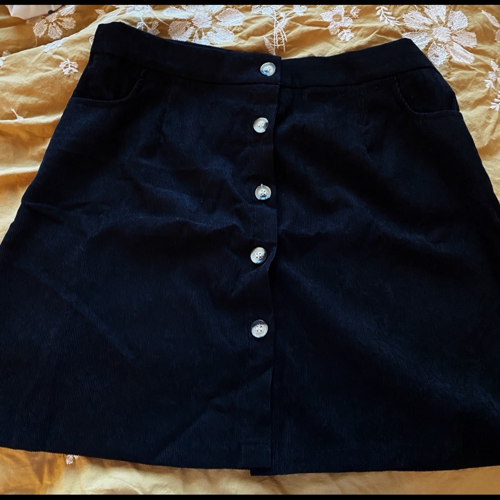 Black corduroy skirt